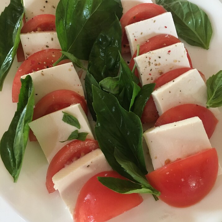 豆腐のカプレーゼ